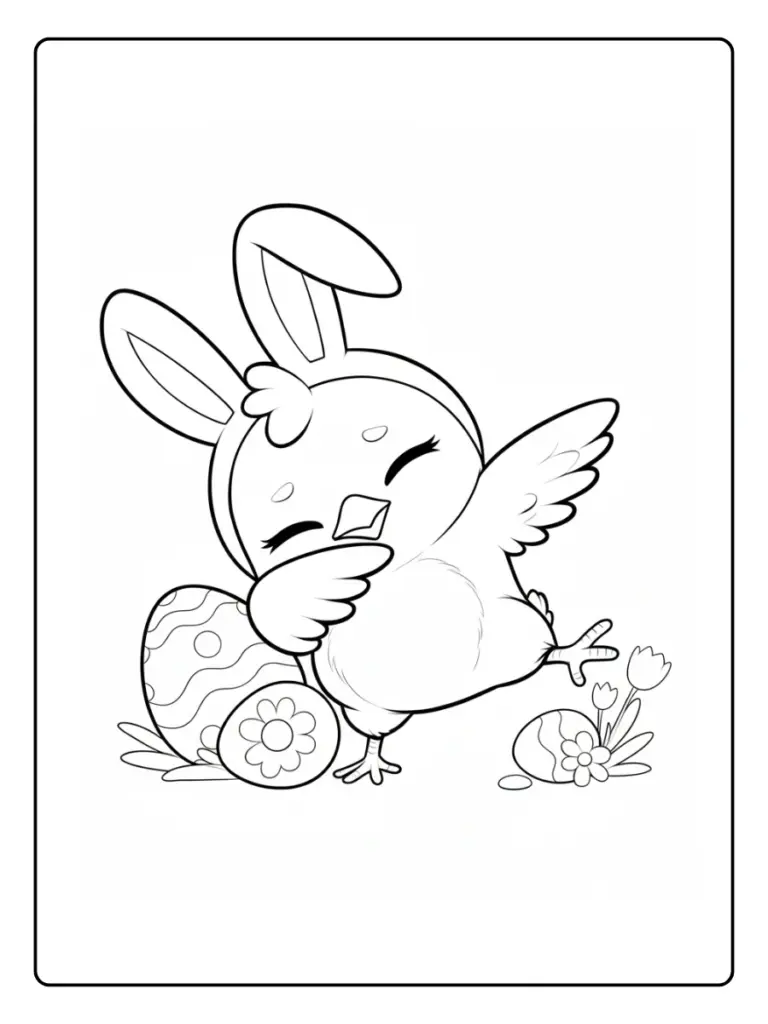 Easter Chick Coloring Pages (10)
