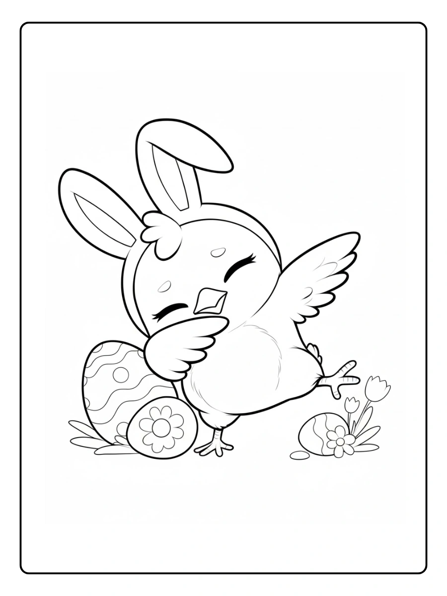 Easter Chick Coloring Pages (10)