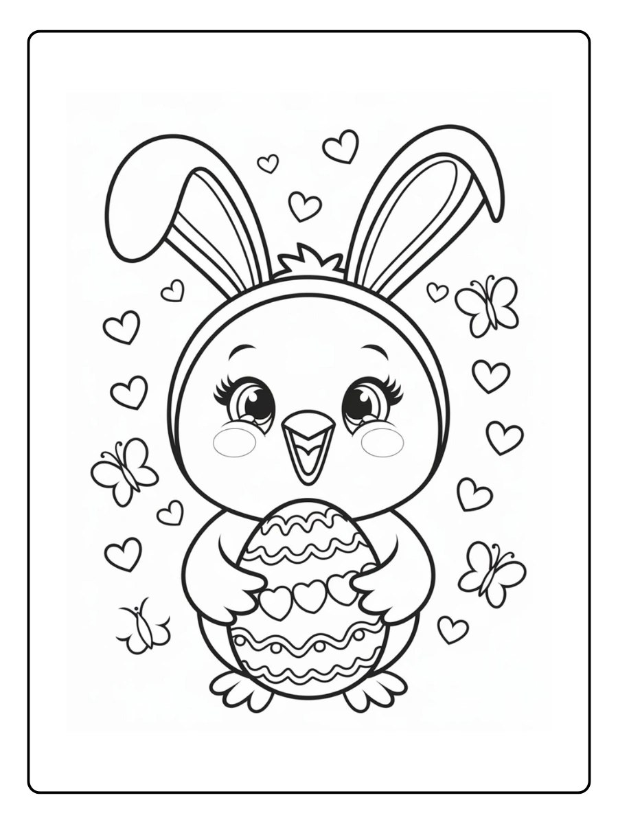Easter Chick Coloring Pages (2)
