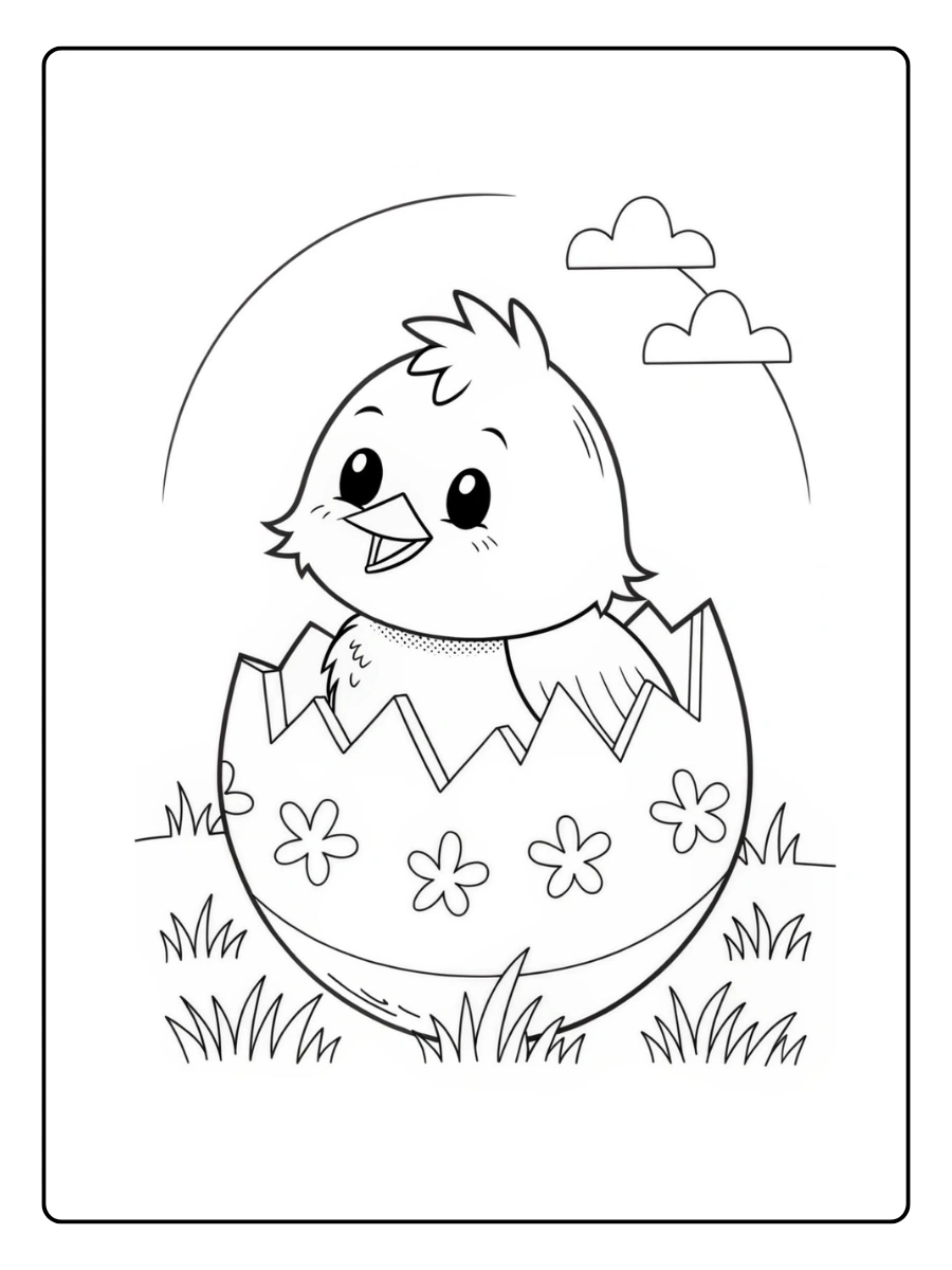 Easter Chick Coloring Pages (3)