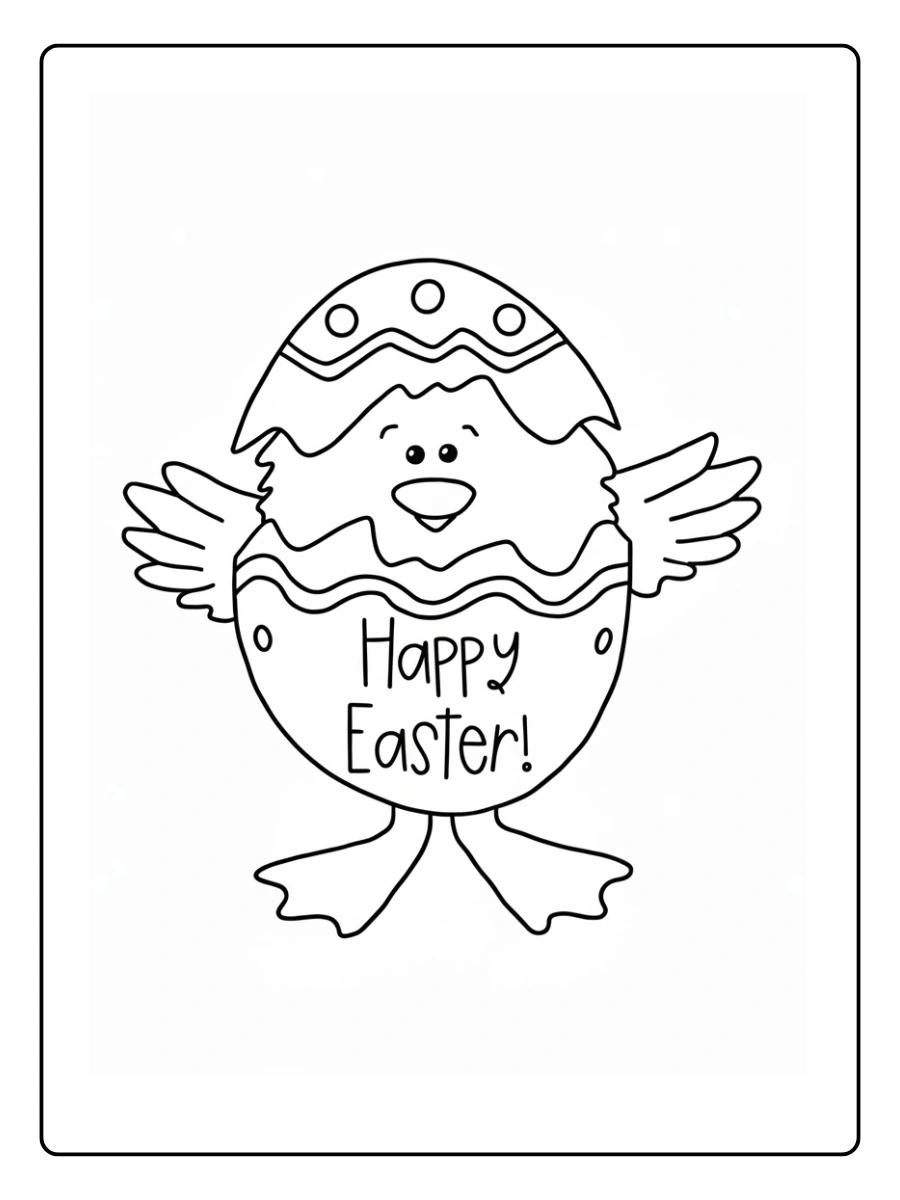 Easter Chick Coloring Pages (6)