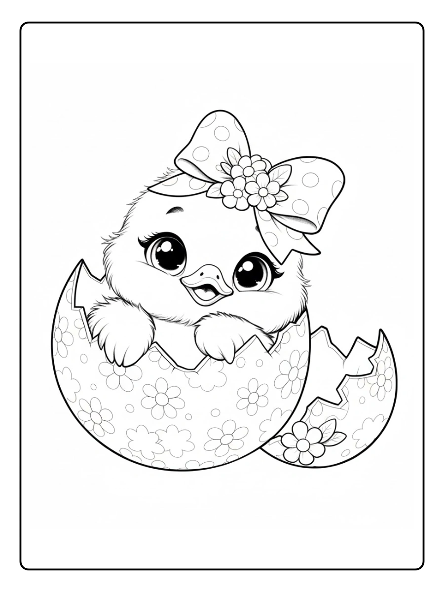 Easter Chick Coloring Pages (7)