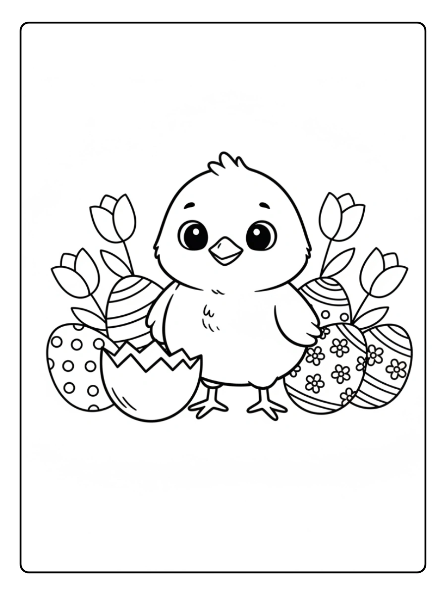 Easter Coloring Pages – Easter Chick