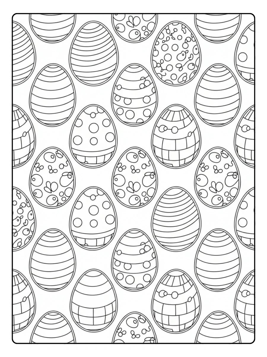 Easter Coloring Pages – Easter Egg Pattern