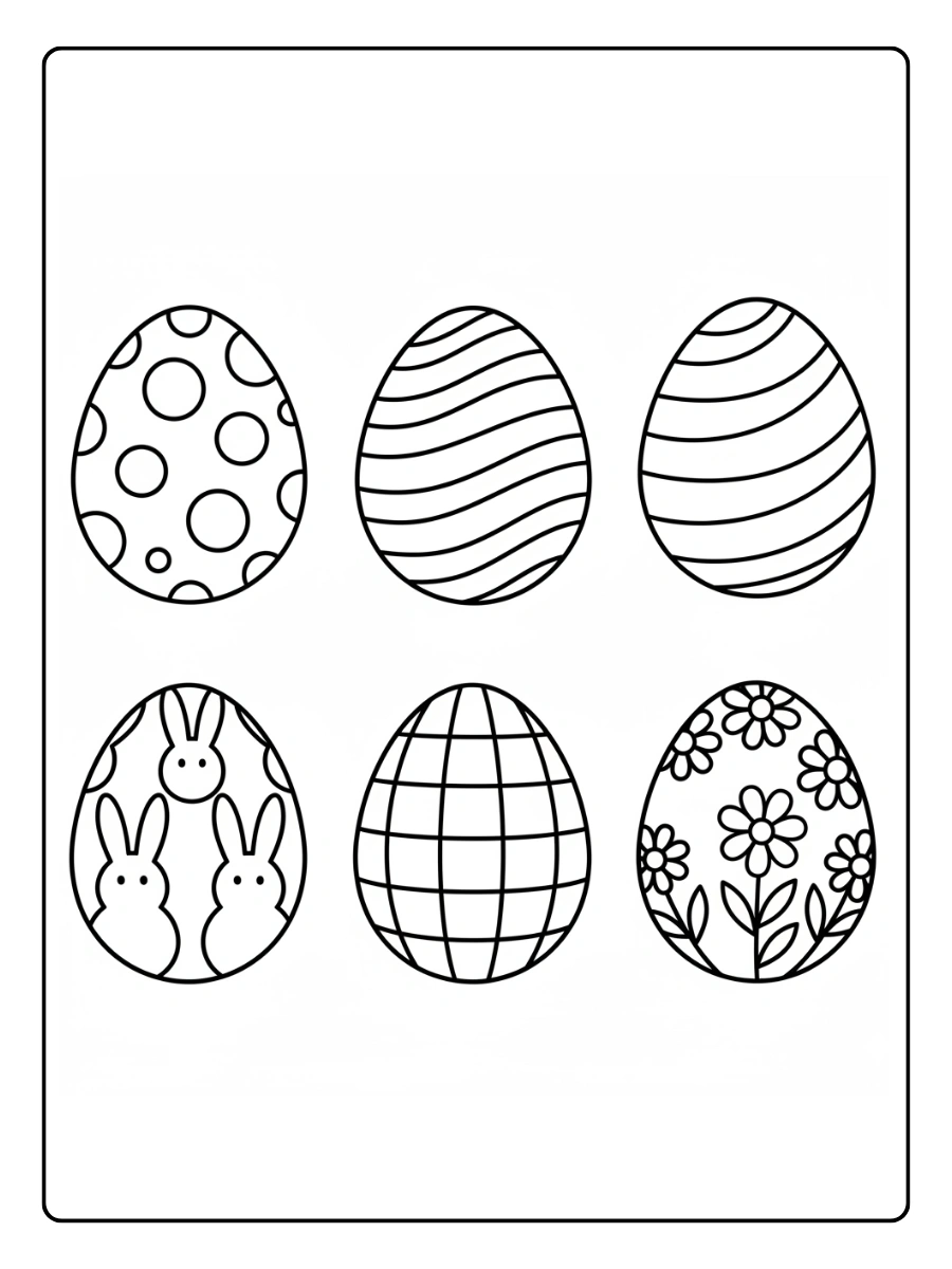 Easter Coloring Pages – Easter Eggs