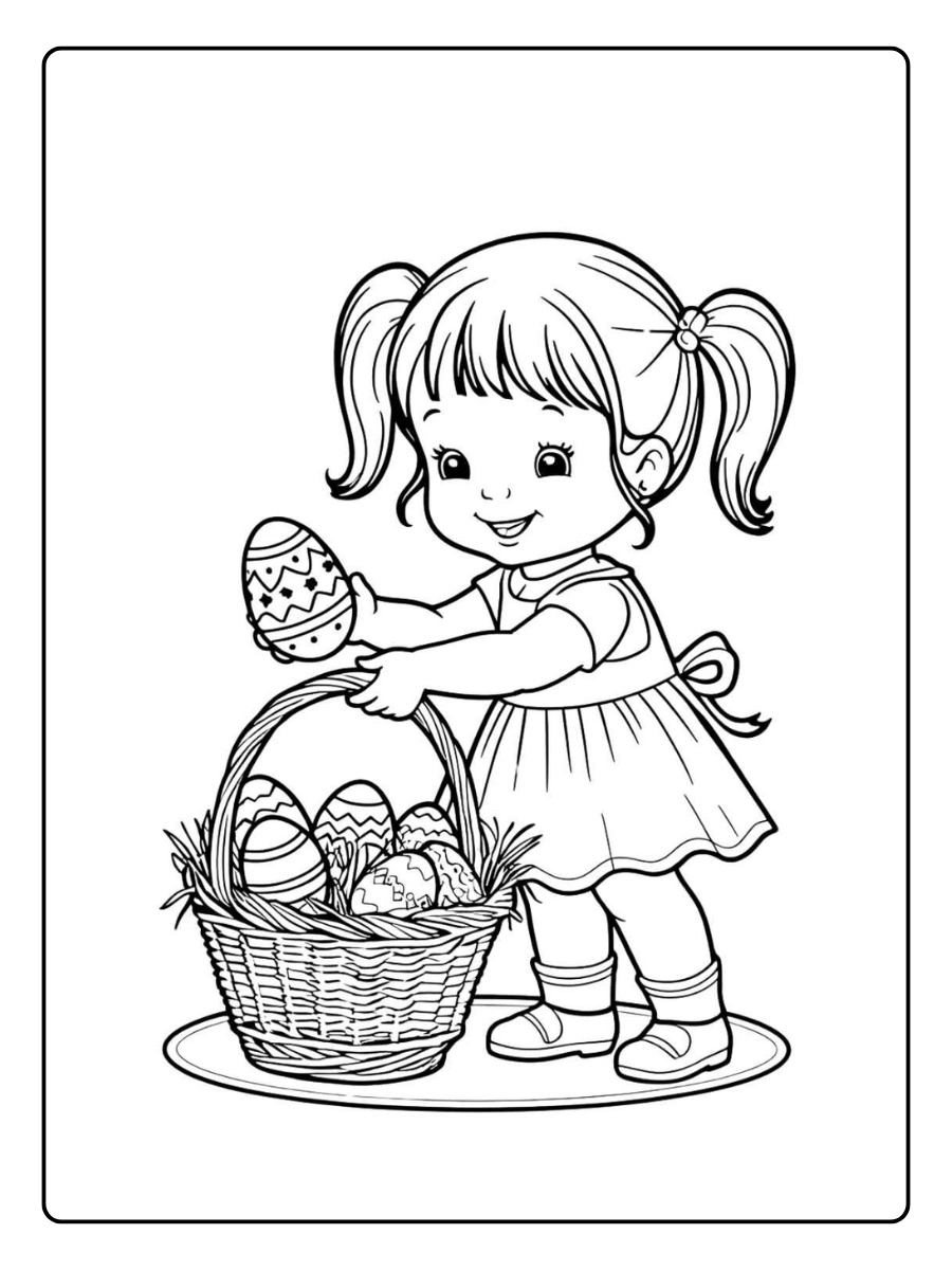 Easter Egg Hunt Coloring Pages (10)