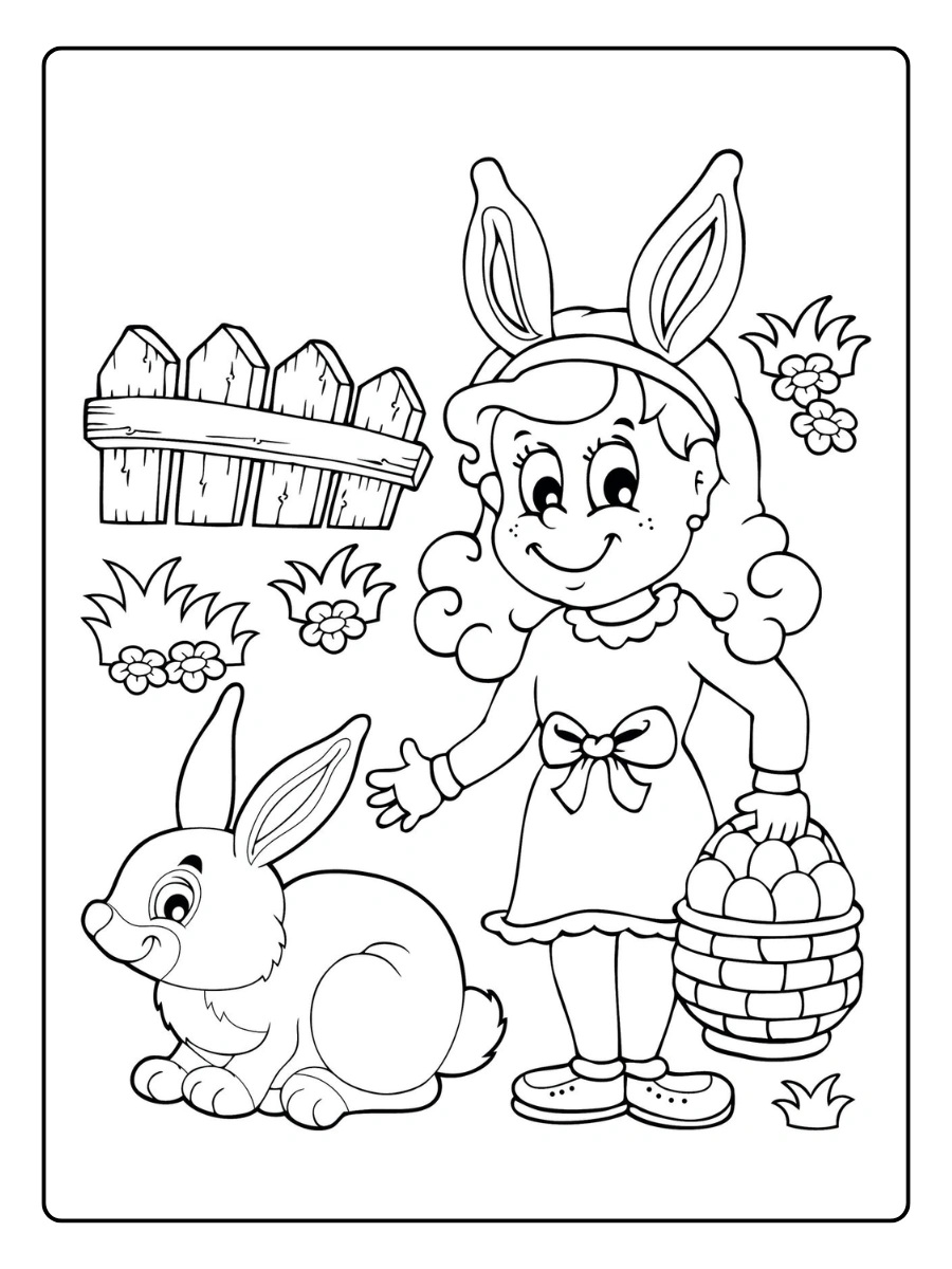 Easter Egg Hunt Coloring Pages (11)
