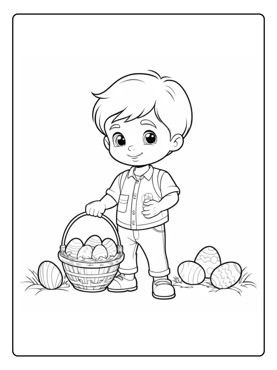 Easter Egg Hunt Coloring Pages (12)