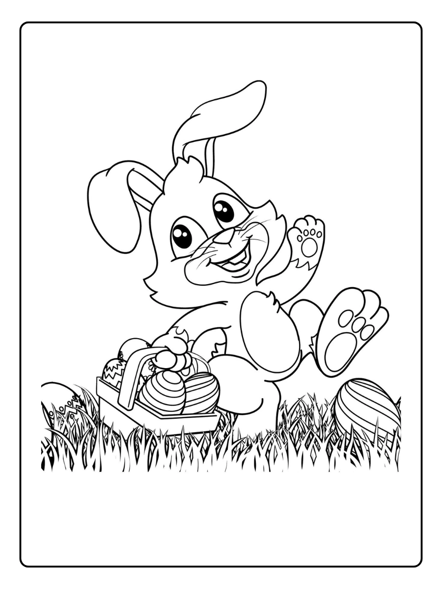 Easter Egg Hunt Coloring Pages (13)