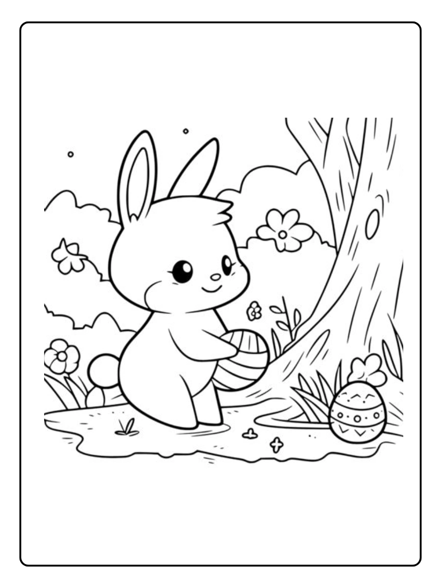 Easter Egg Hunt Coloring Pages (14)