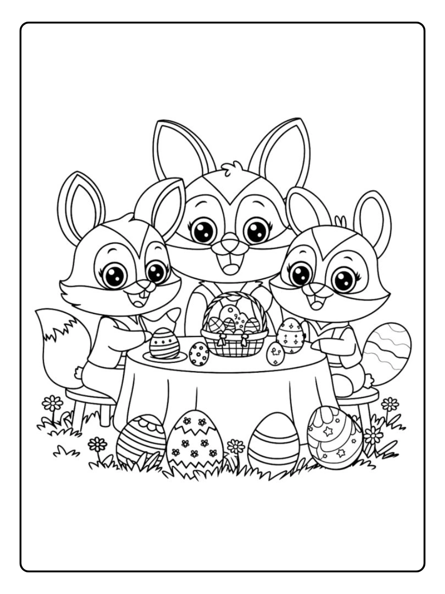 Easter Egg Hunt Coloring Pages (5)