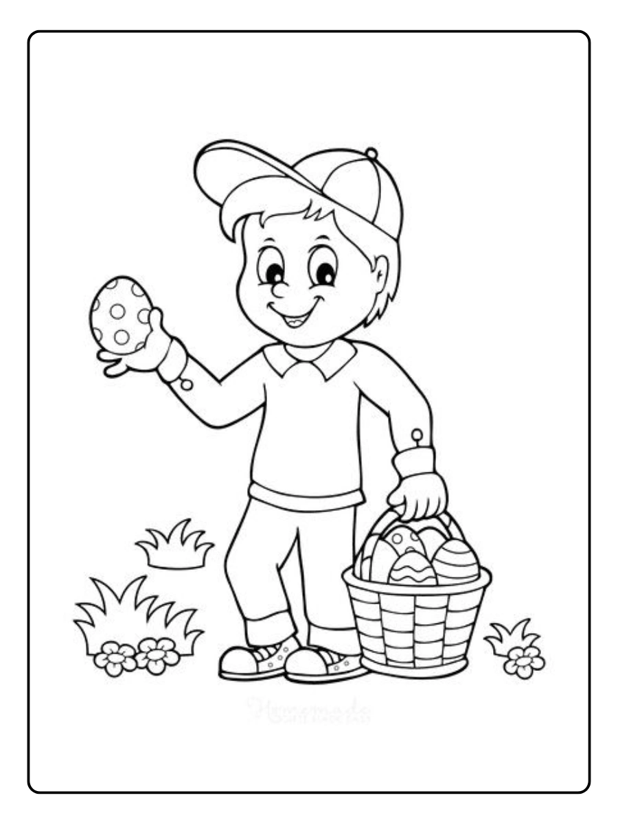 Easter Egg Hunt Coloring Pages (6)