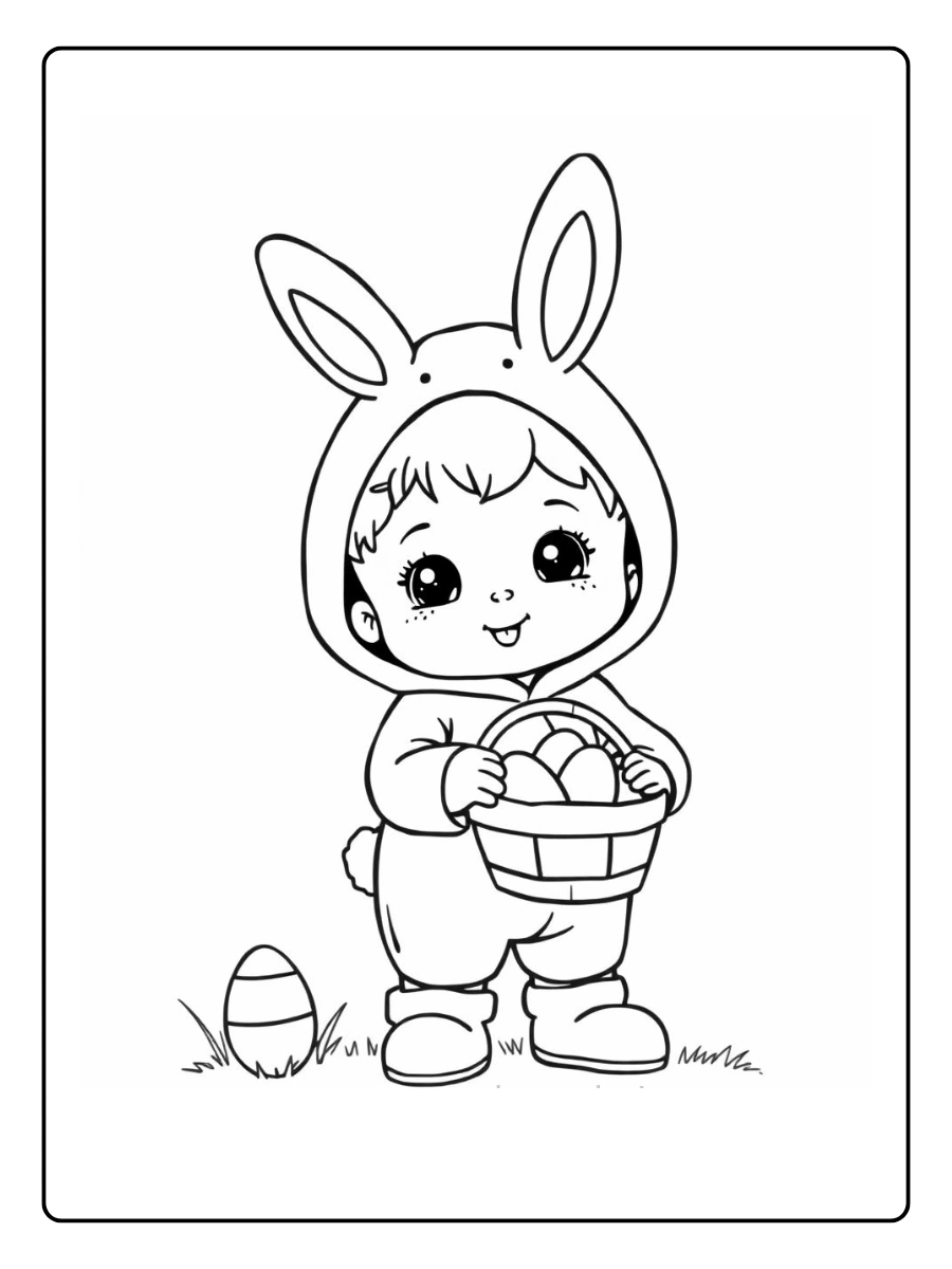 Easter Egg Hunt Coloring Pages (9)