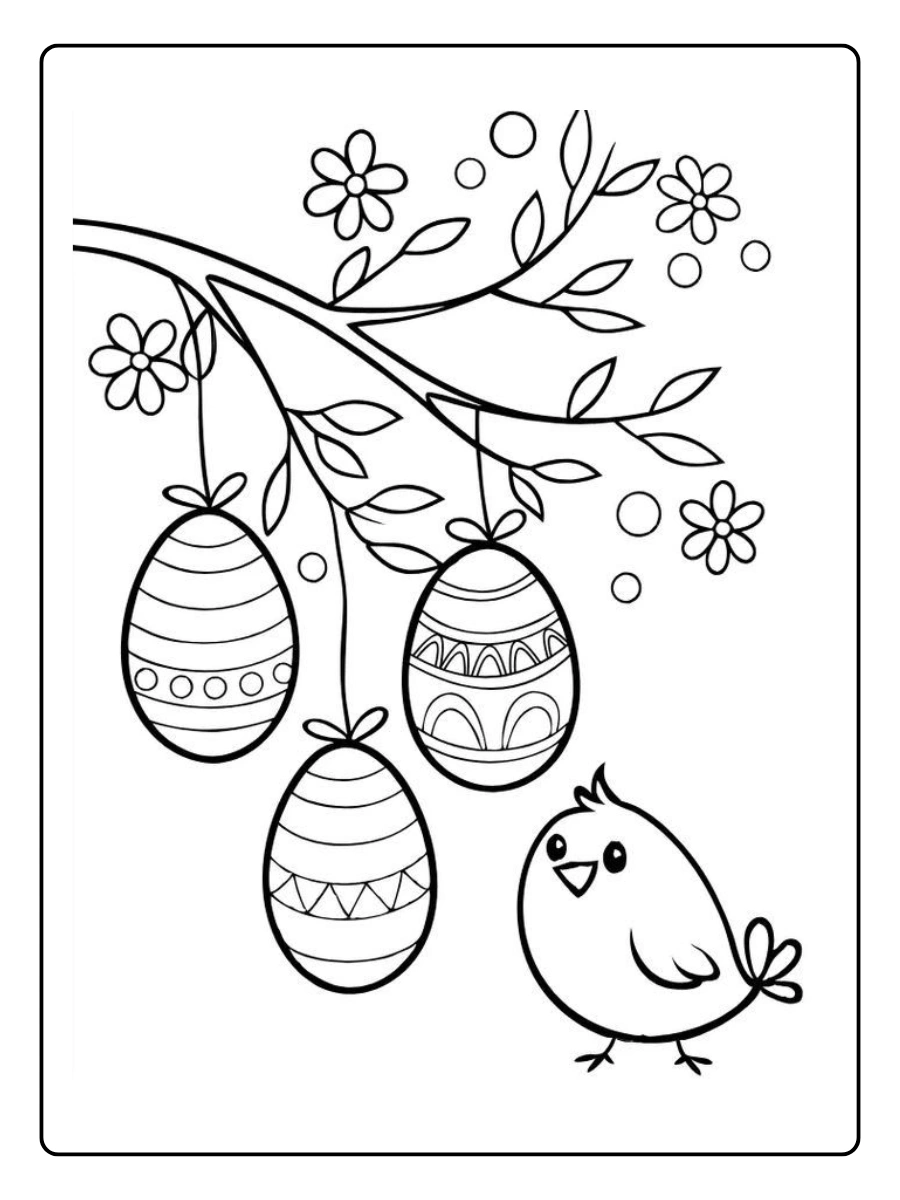 Easter Spring Coloring Pages (12)