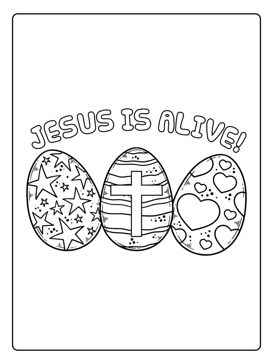 Easter Symbols Coloring Pages (10)