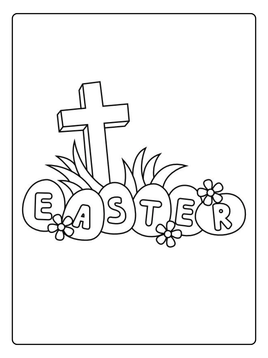 Easter Symbols Coloring Pages (12)