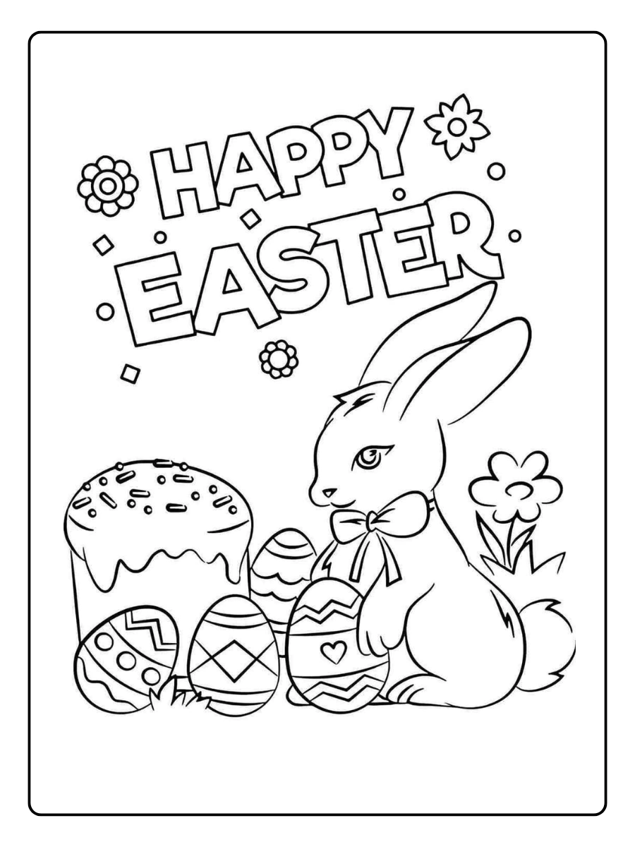 Easter Symbols Coloring Pages (2)