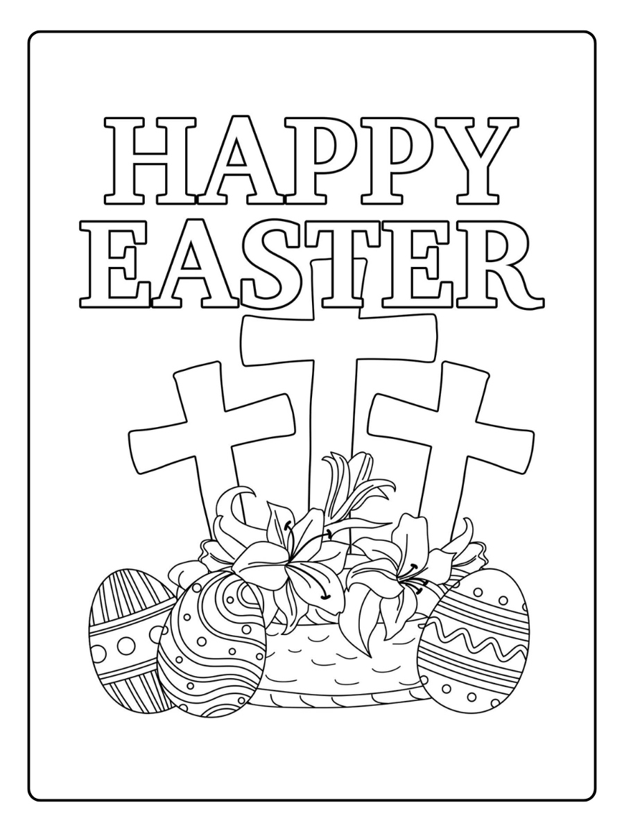 Easter Symbols Coloring Pages (3)