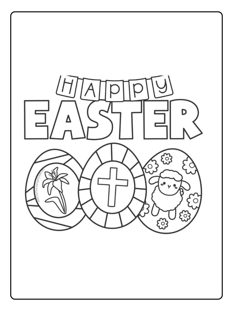Easter Symbols Coloring Pages (7)