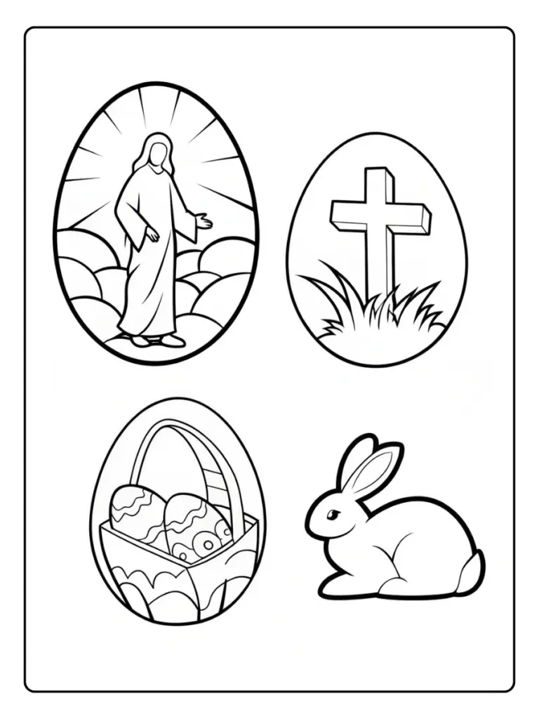 Easter Symbols Coloring Pages (9)