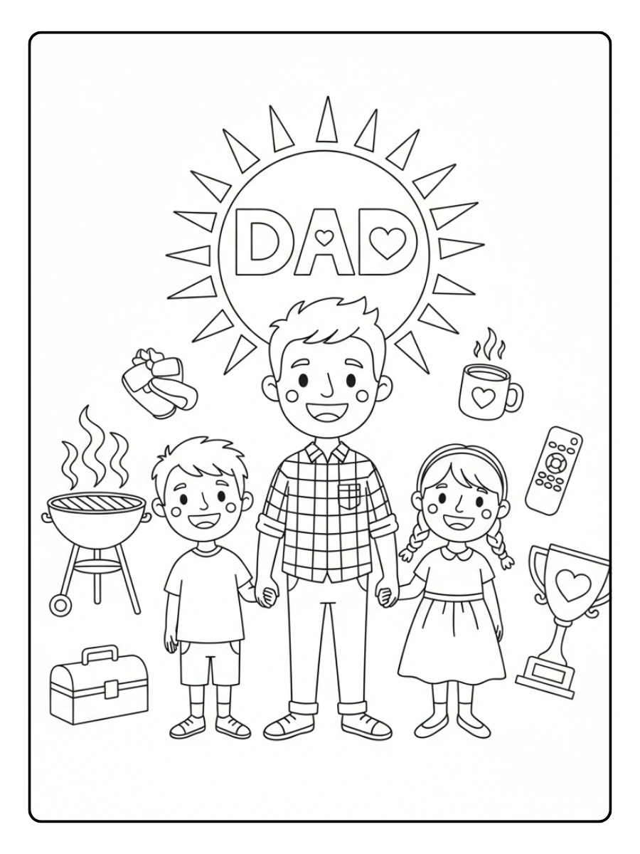Father’s Day Coloring Pages