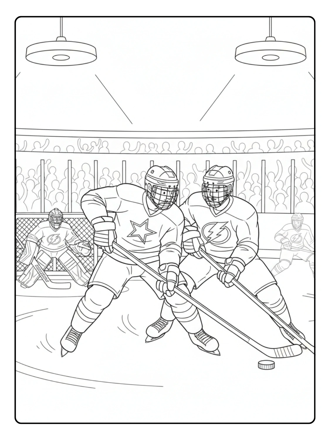 Ice Hockey Championship Coloring Page