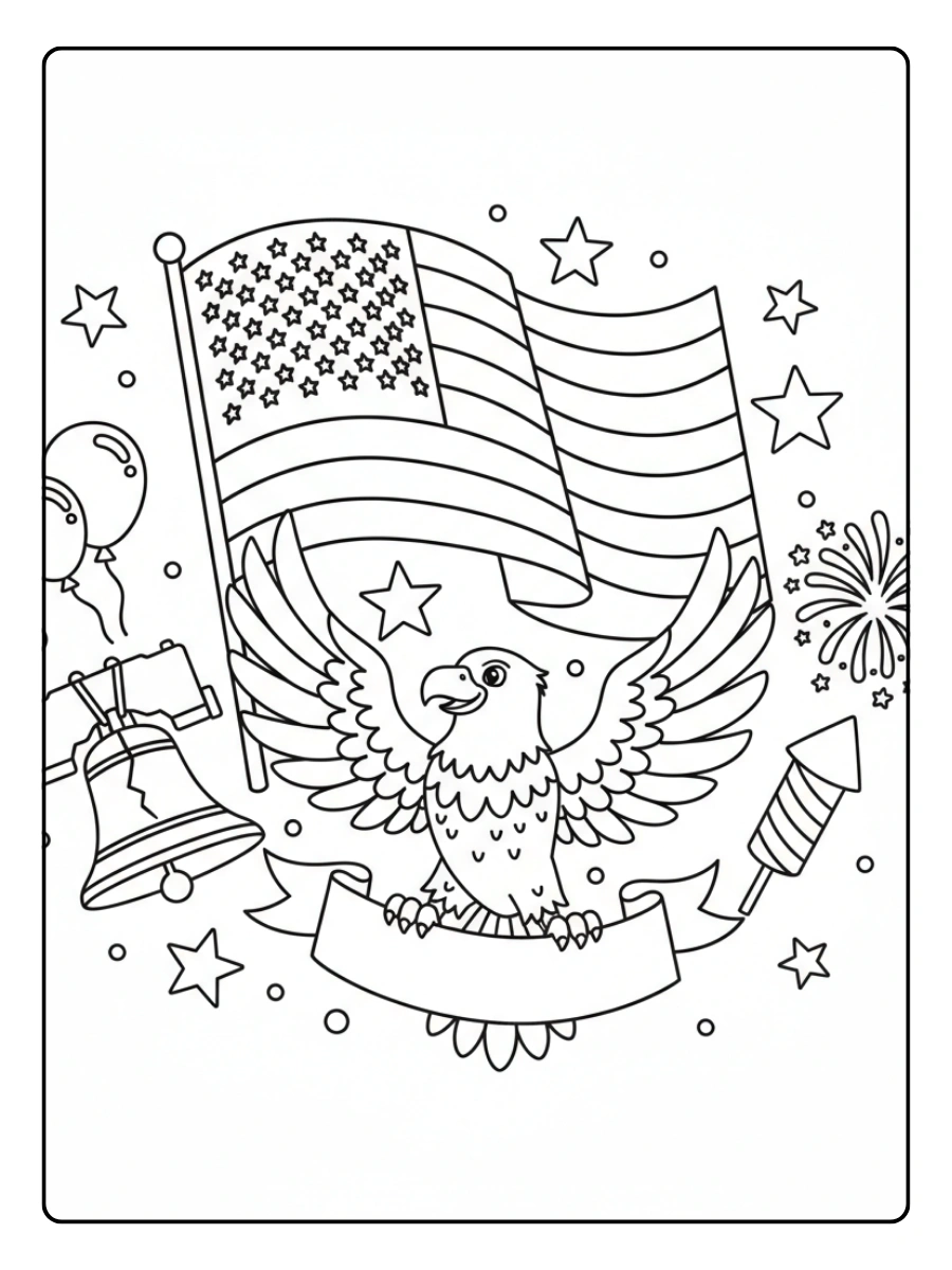 Independence Day (4th of July) Coloring Pages
