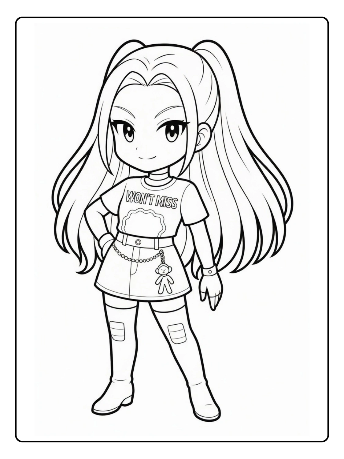 Mira Coloring Pages KPop Demon Hunters (2)
