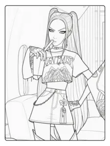 Mira Coloring Pages KPop Demon Hunters (4)