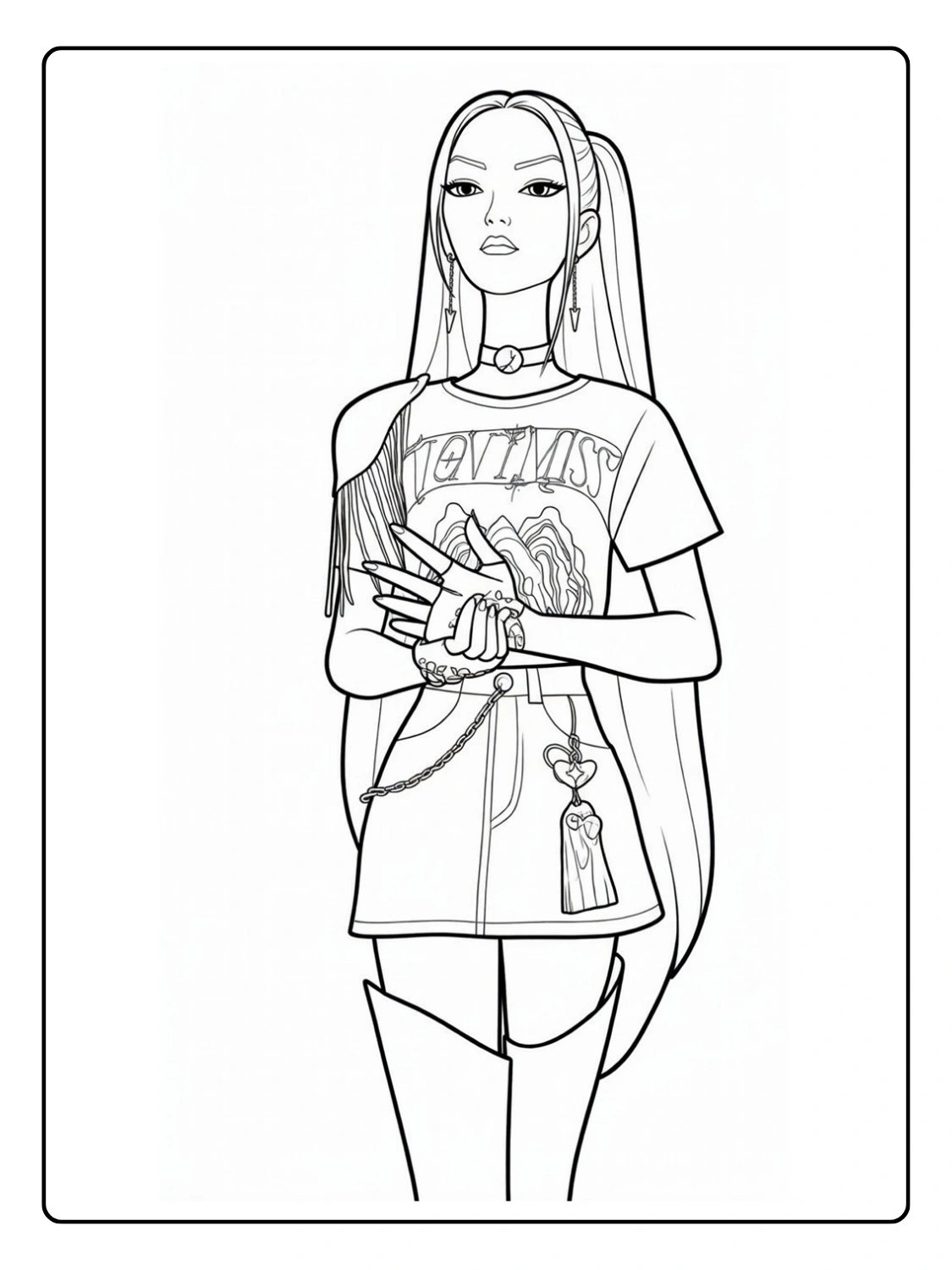 Mira Coloring Pages KPop Demon Hunters (5)