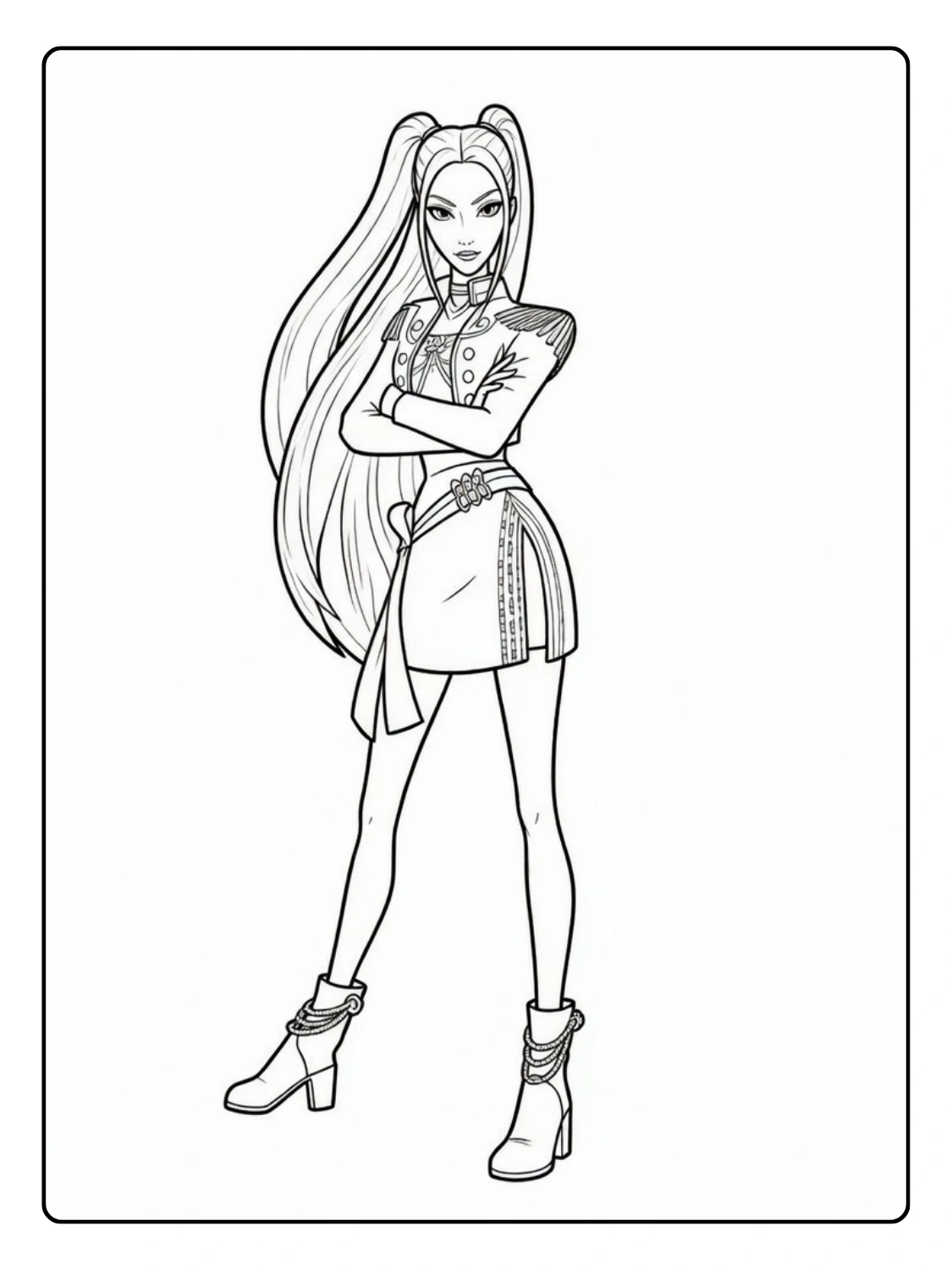Mira Coloring Pages KPop Demon Hunters (6)