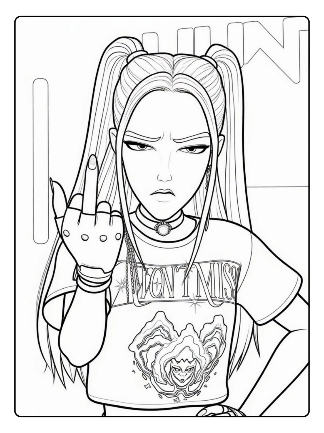 Mira Coloring Pages KPop Demon Hunters (7)