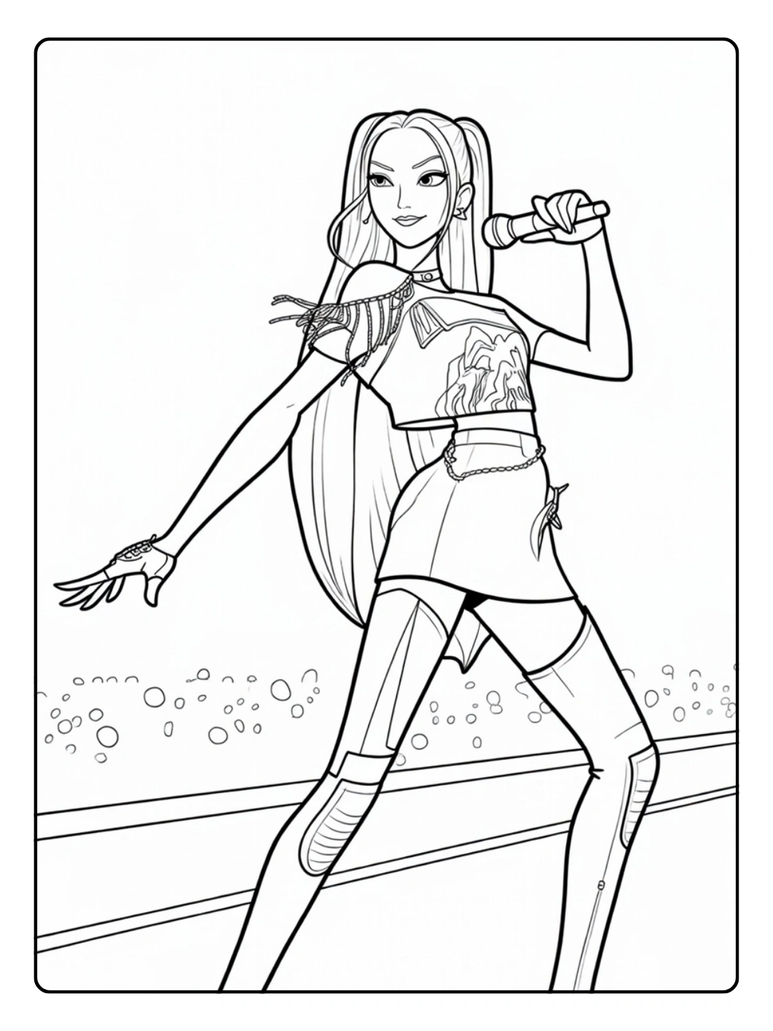 Mira Coloring Pages KPop Demon Hunters (9)