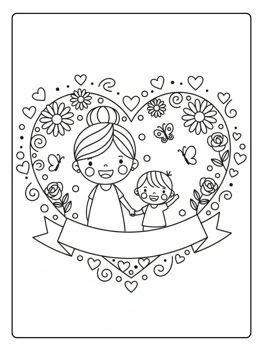 Mother’s Day Coloring Pages