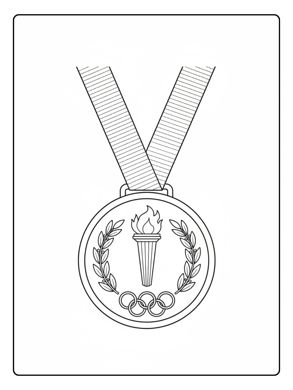 Olympic Gold Medal Coloring Page
