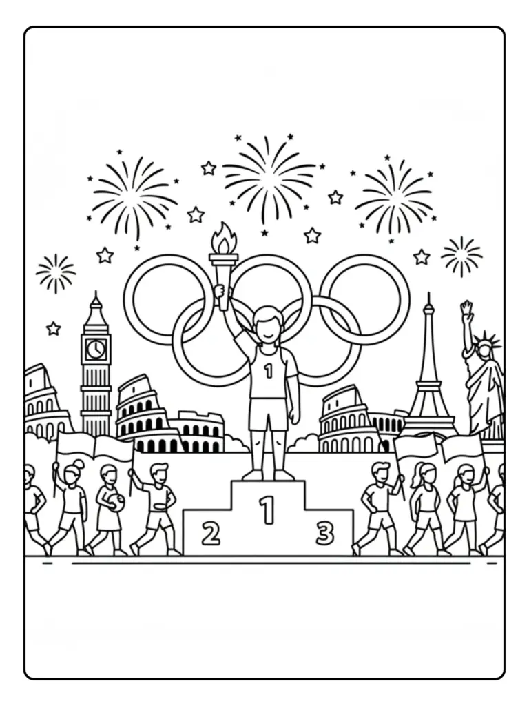 Olympic Opening Ceremony Coloring Page
