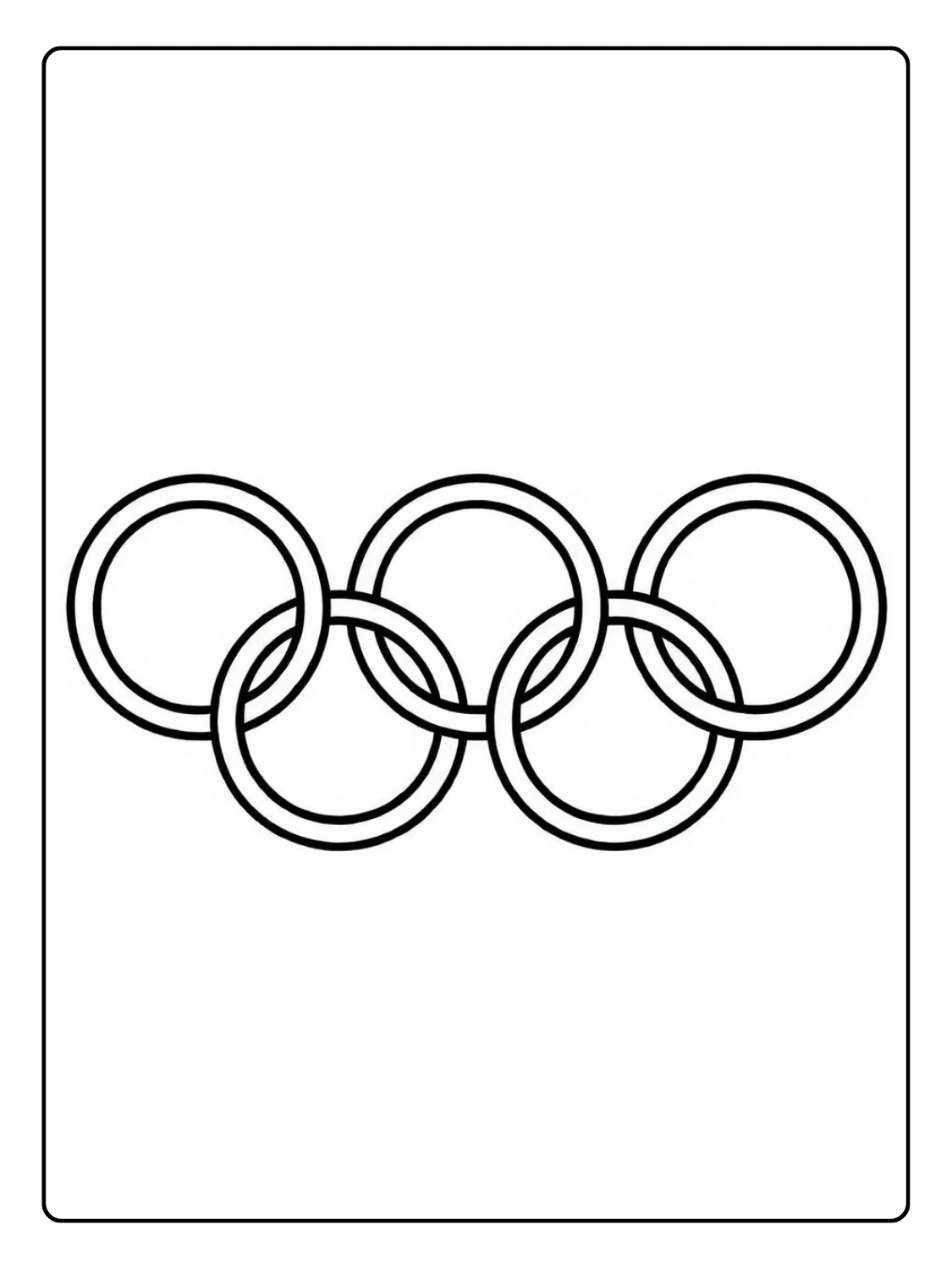 Olympic Rings Coloring Page