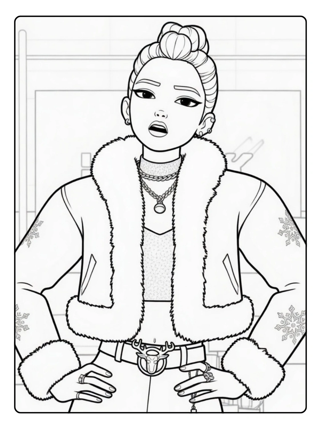 Rumi Coloring Pages Kpop Demon Hunters (10)