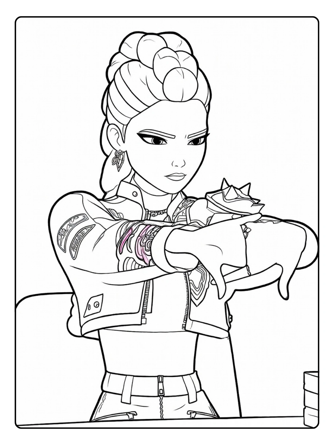 Rumi Coloring Pages Kpop Demon Hunters (11)