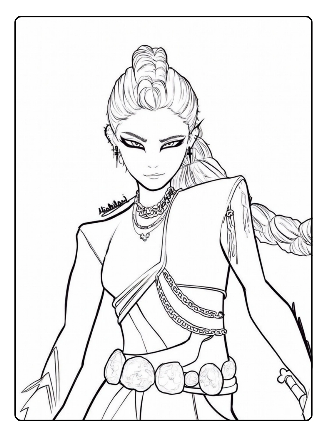 Rumi Coloring Pages Kpop Demon Hunters (3)