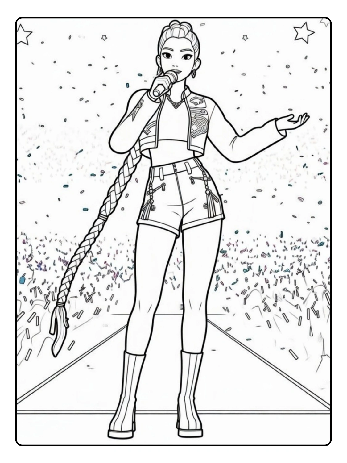 Rumi Coloring Pages Kpop Demon Hunters (5)