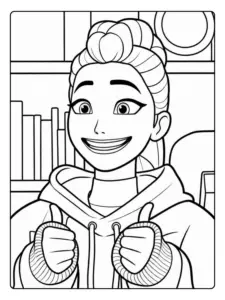 Rumi Coloring Pages Kpop Demon Hunters (6)