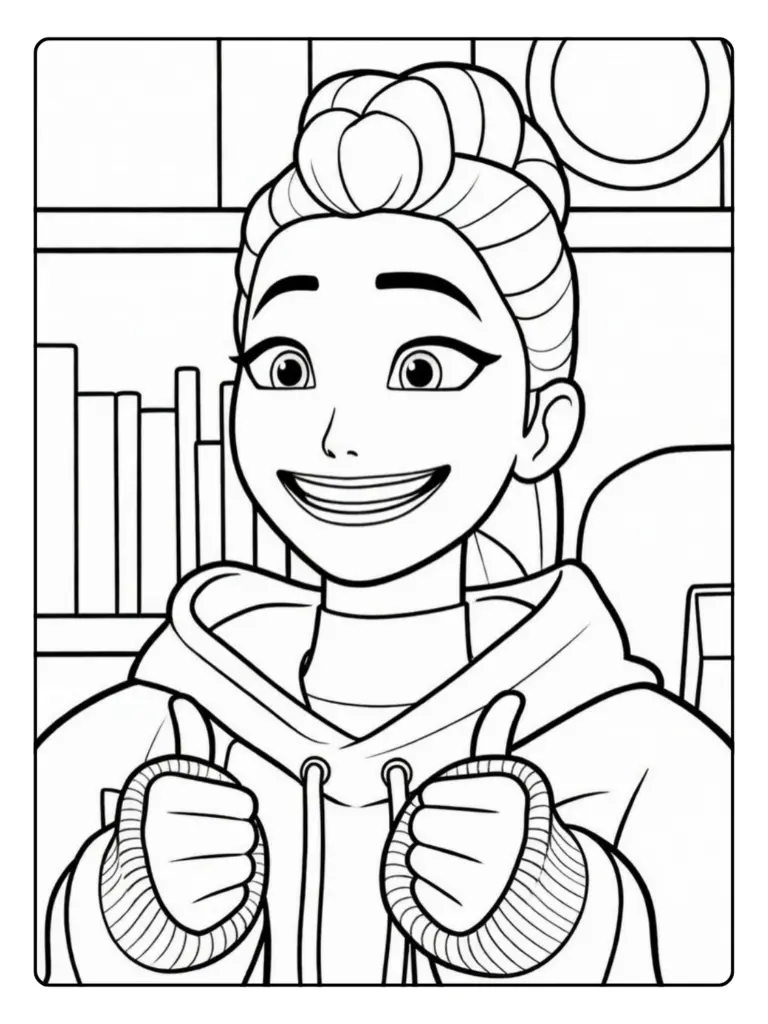 Rumi Coloring Pages Kpop Demon Hunters (6)