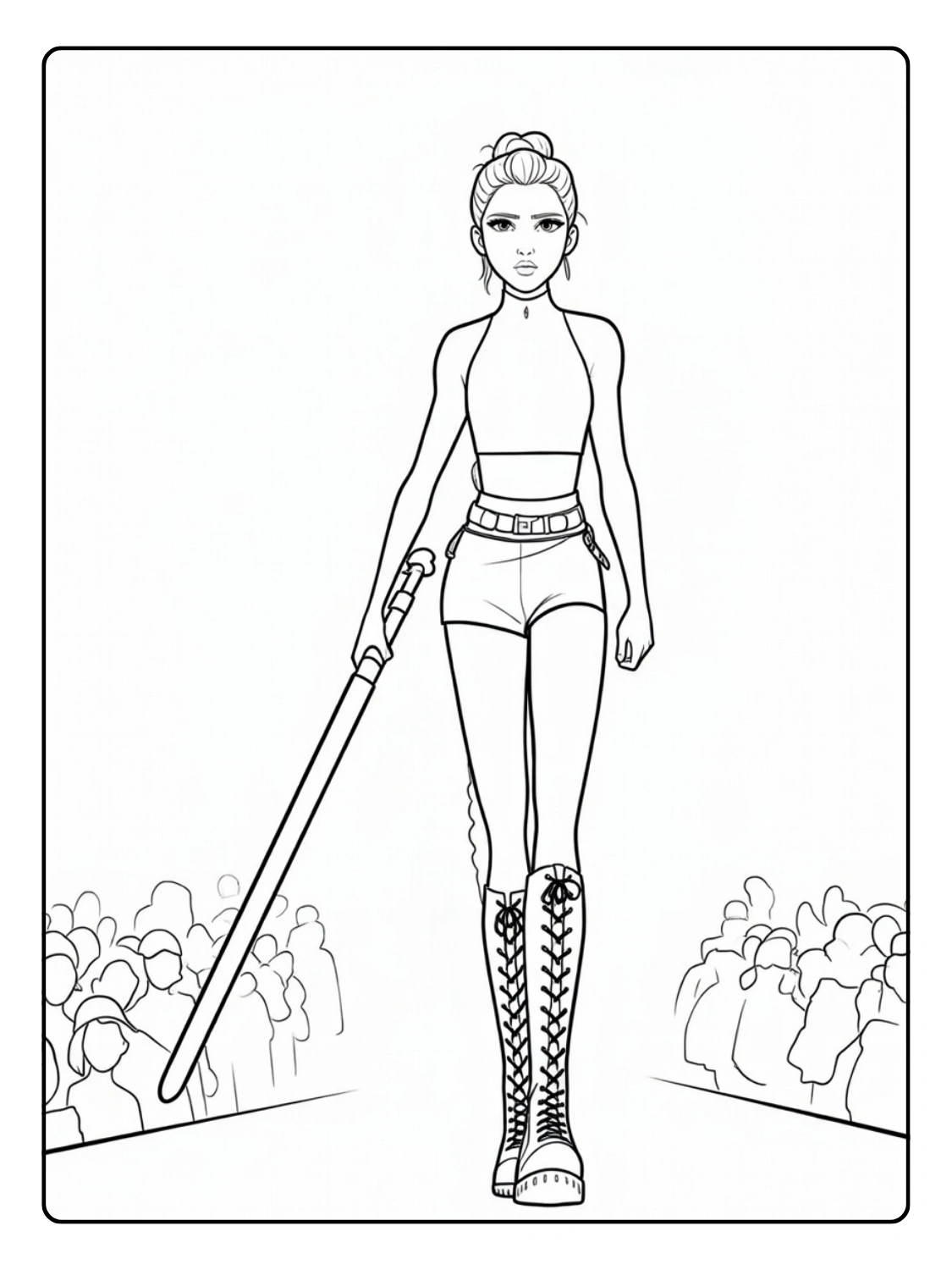 Rumi Coloring Pages Kpop Demon Hunters (9)