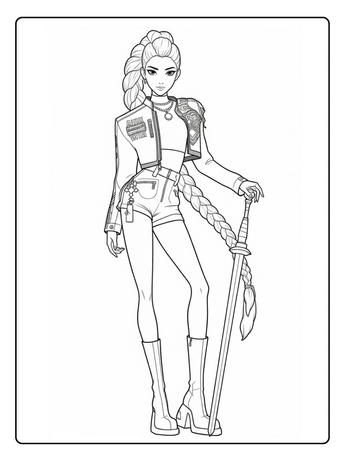 Rumi Coloring Pages Kpop Demon Hunters