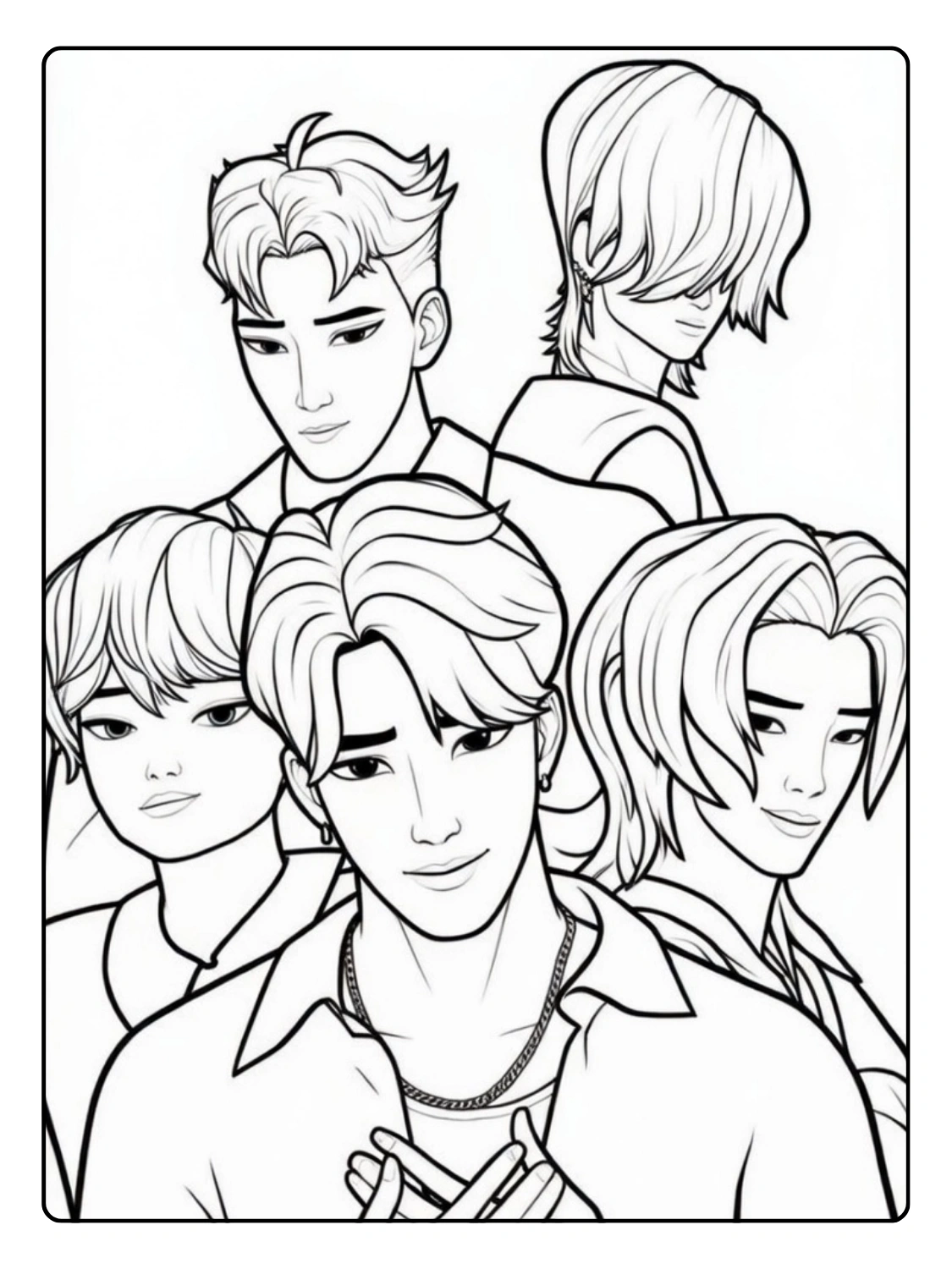 Saja Boys Coloring Pages – Kpop Demon Hunters (10)