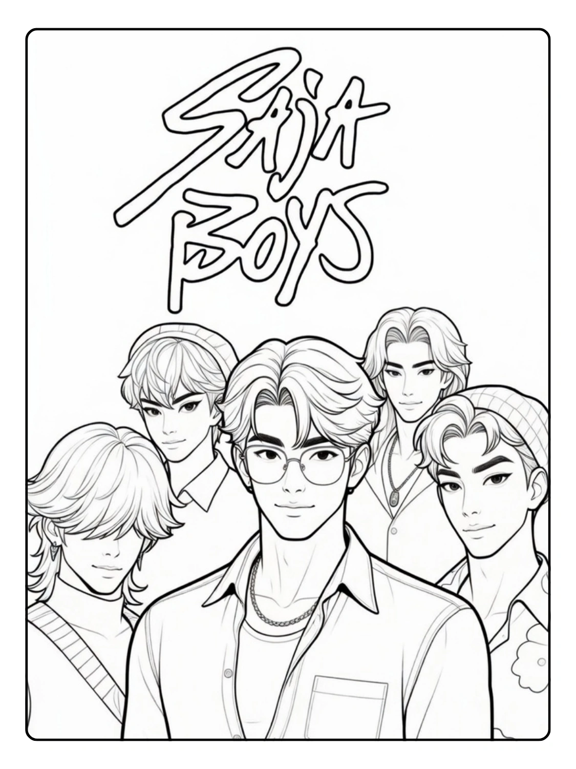 Saja Boys Coloring Pages – Kpop Demon Hunters (11)