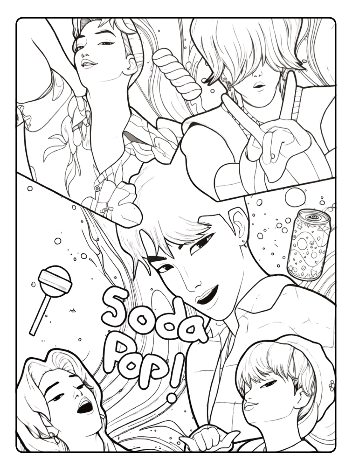 Saja Boys Coloring Pages – Kpop Demon Hunters (12)