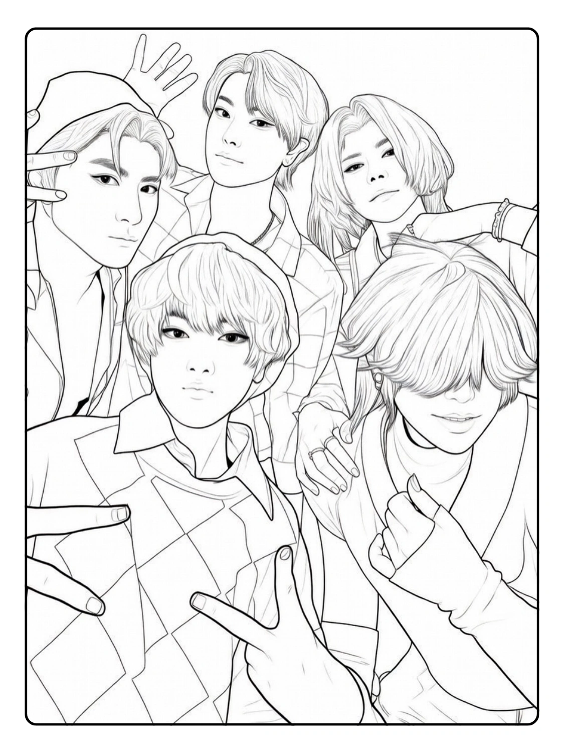 Saja Boys Coloring Pages – Kpop Demon Hunters (2)