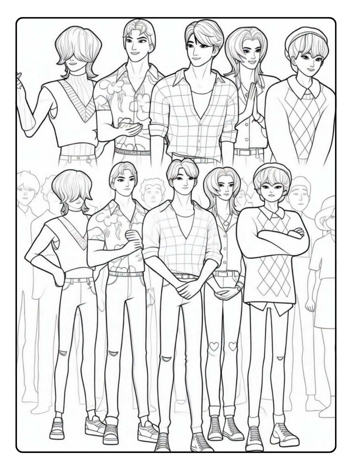Saja Boys Coloring Pages – Kpop Demon Hunters (3)